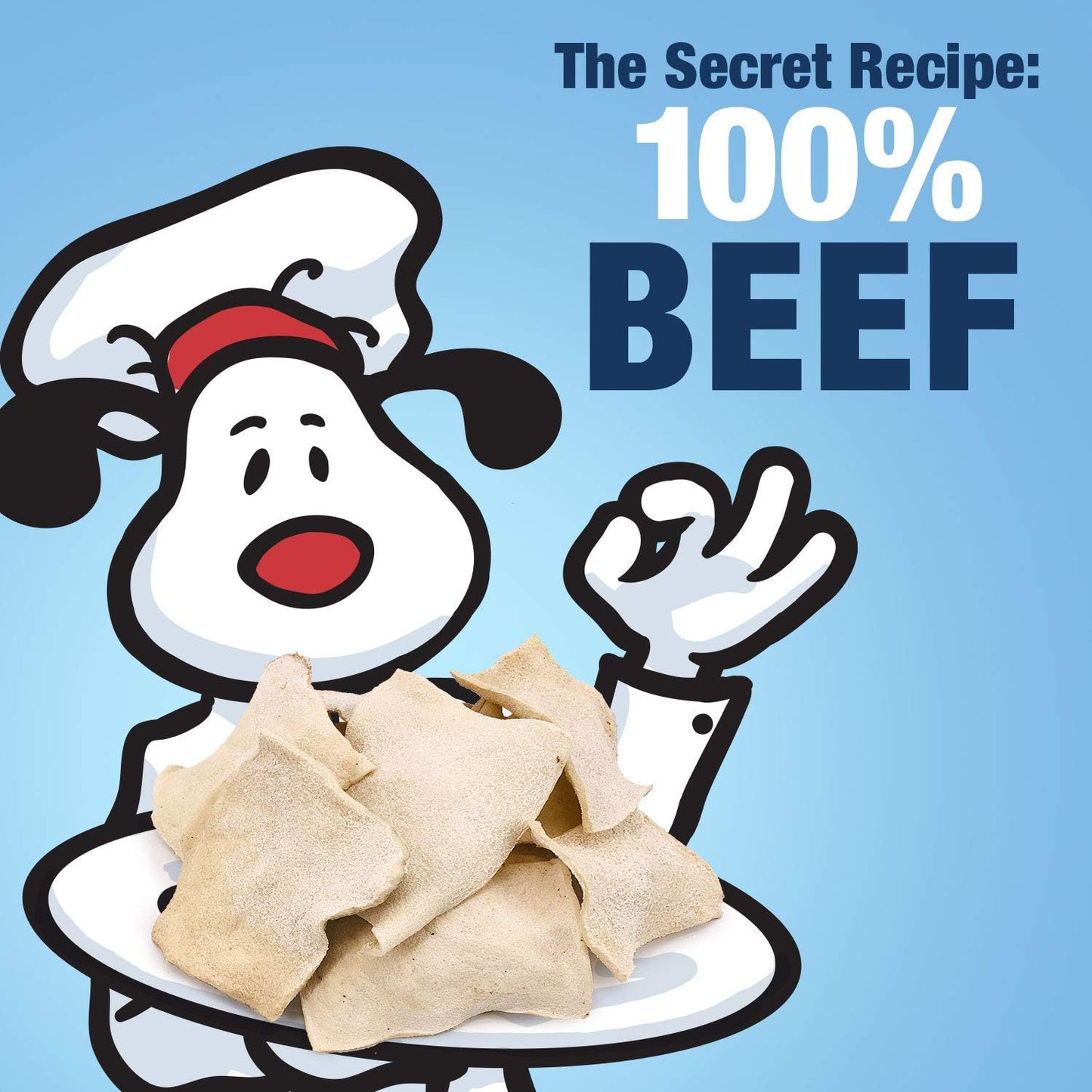 10 Count ValueBull USA Natural Beef Flavor Rawhide Chips - Long Lasting & Chemical Free Beef Hide Snacks