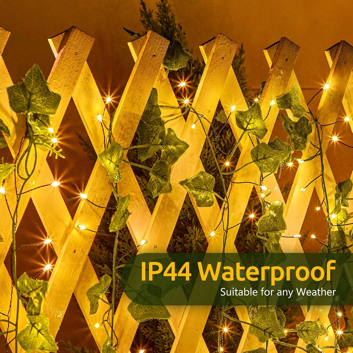 10 FT 120LED Fairy Lights Battery Operated with Timer & 8 Lighting Modes - Waterproof Cluster Lights for Wedding and Christmas Decoration