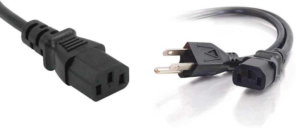 10 ft and 12 ft C2G Replacement Power Cords - Computer Power Cables for PC, Monitor, TV, Appliance