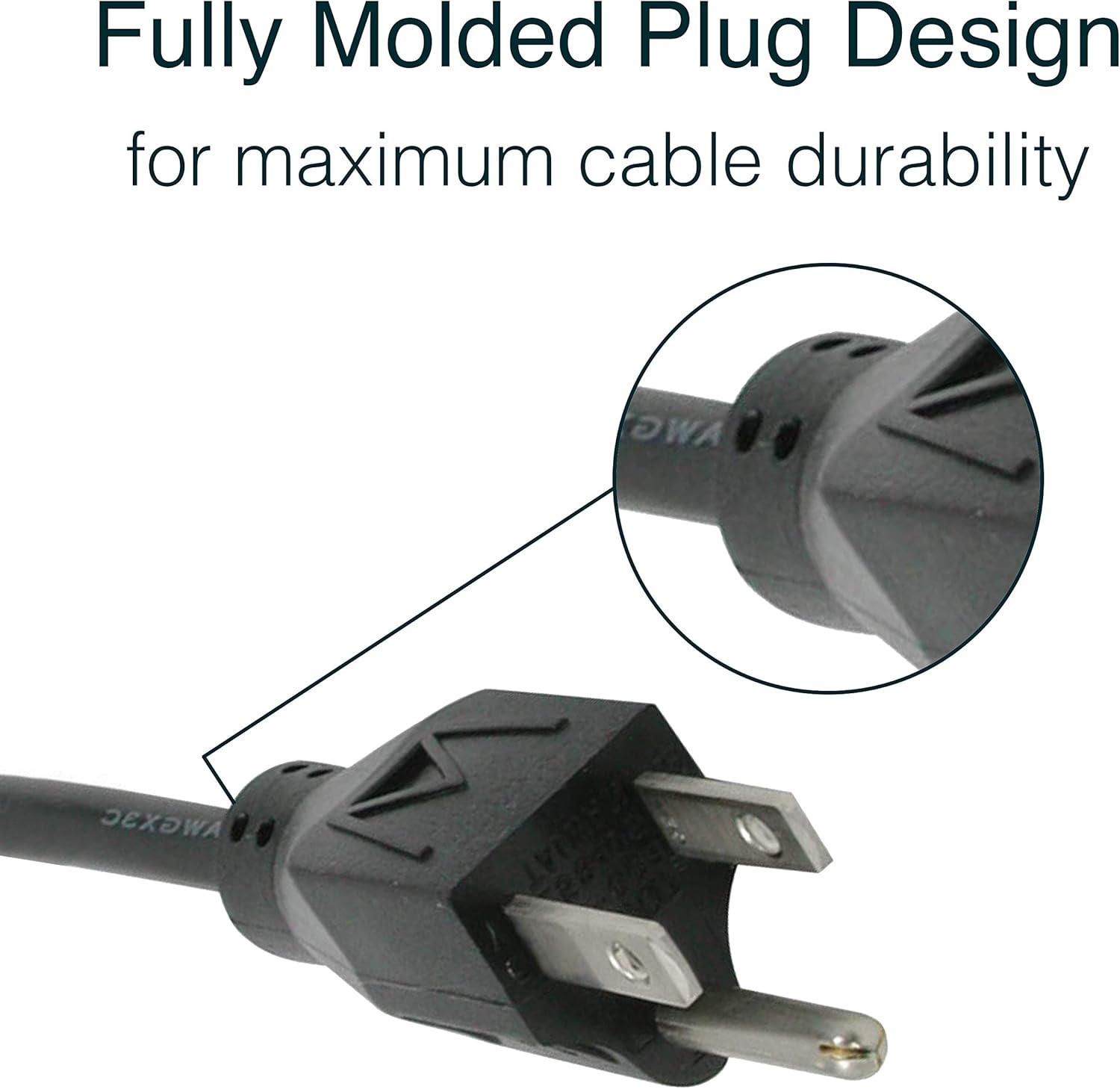 10 ft and 12 ft C2G Replacement Power Cords - Computer Power Cables for PC, Monitor, TV, Appliance