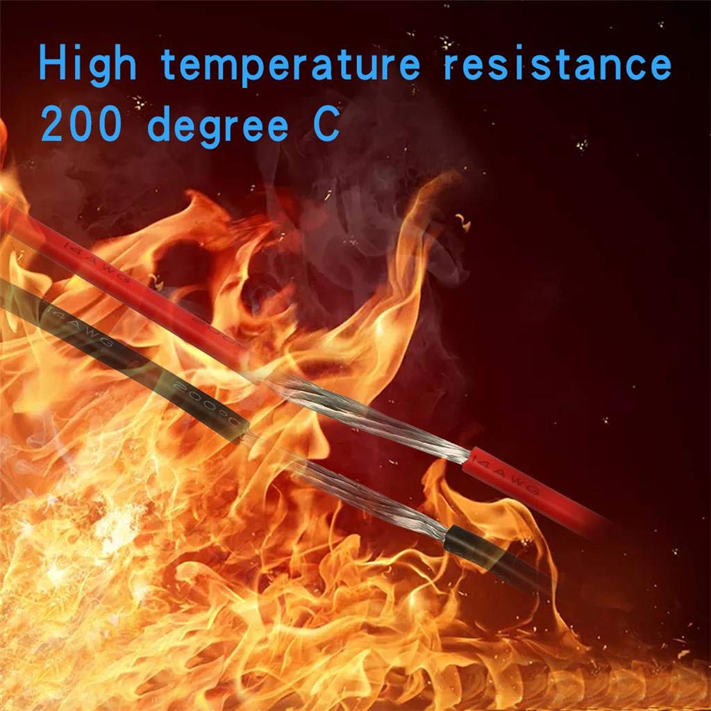 10 ft BNTECHGO 14 Gauge Silicone Wire Set - Red & Black Flexible 14 AWG Stranded Tinned Copper Wire