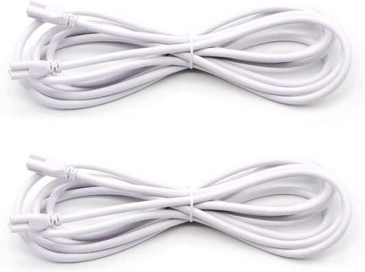 10 ft Extension Cords for T5 T8 Lights - 2 Pack of 3 Meter Connector Cables for LED Tube & Garage Light Fixtures