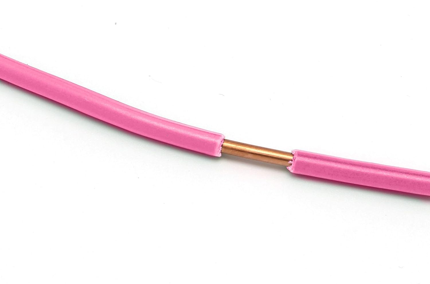 10 ft Insulated Solid Copper THHN/THWN Wire - 10 AWG, USA Made, Residential/Commercial/Industrial Use, 600V, Pink Color