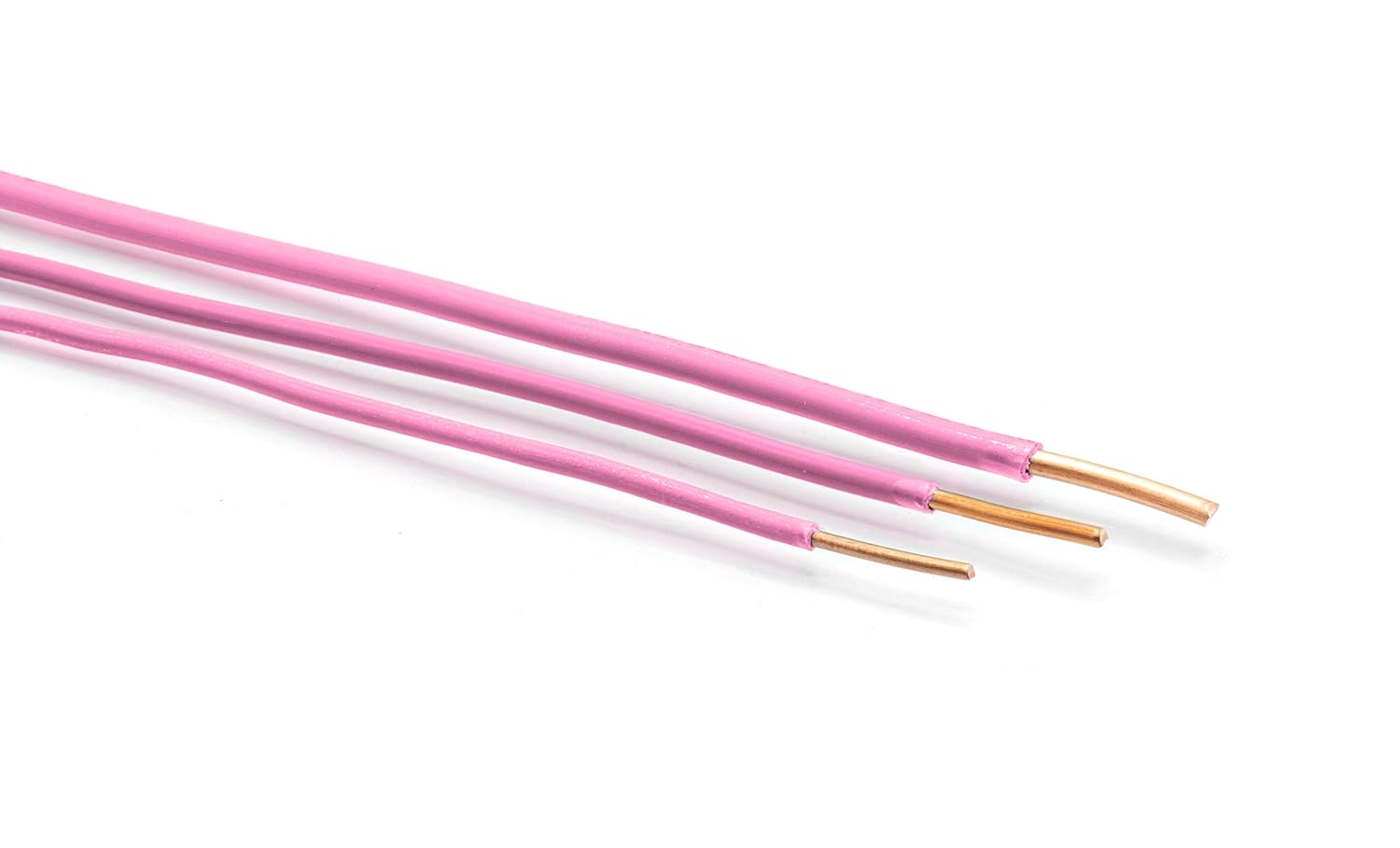10 ft Insulated Solid Copper THHN/THWN Wire - 10 AWG, USA Made, Residential/Commercial/Industrial Use, 600V, Pink Color