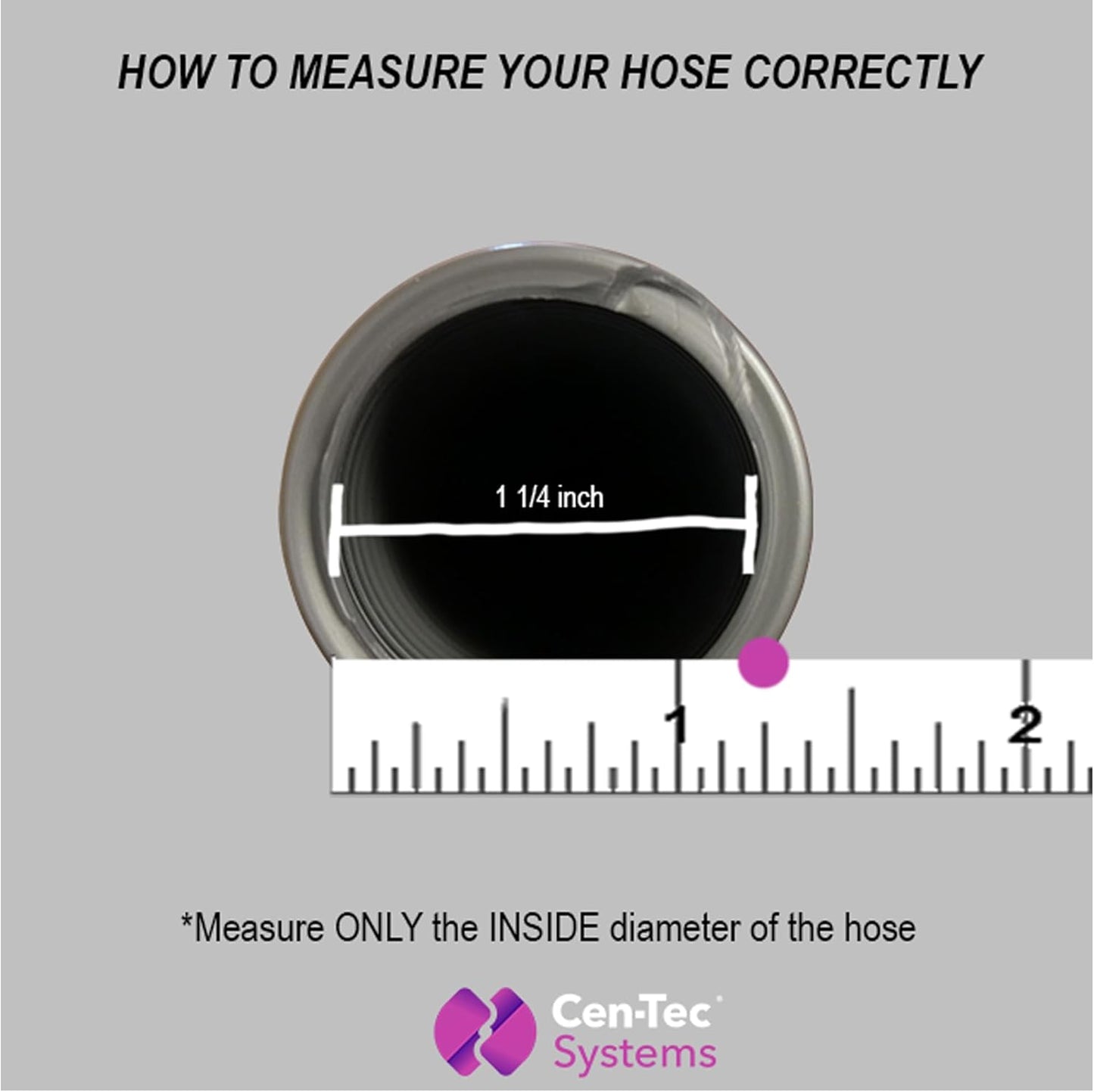 10 Ft. Premium Shop Vacuum Extension Hose with 2 Tank Adapters - 1.25" Curved End - Silver Color