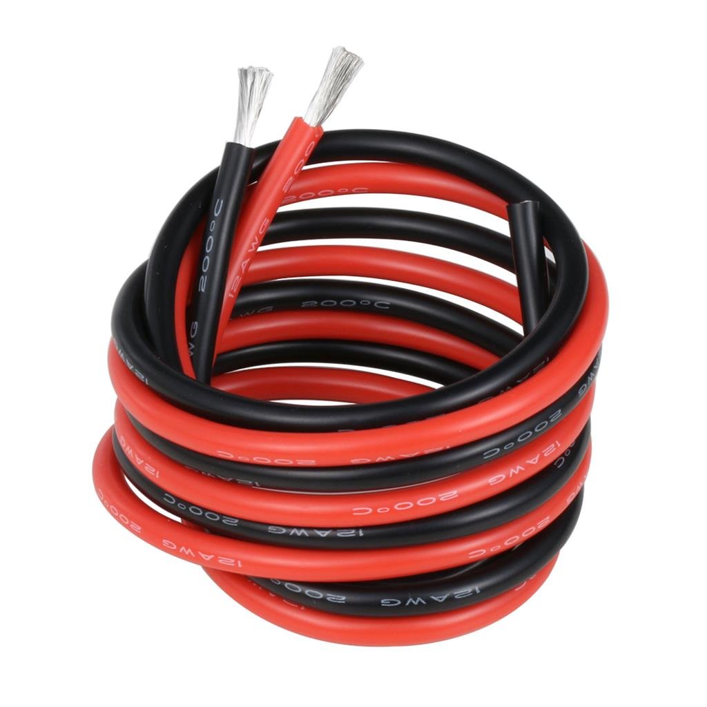 10 ft Red + 10 ft Black 12 AWG Silicone Copper Wire - BNTECHGO Flexible Stranded Tinned - 12 Gauge Wire