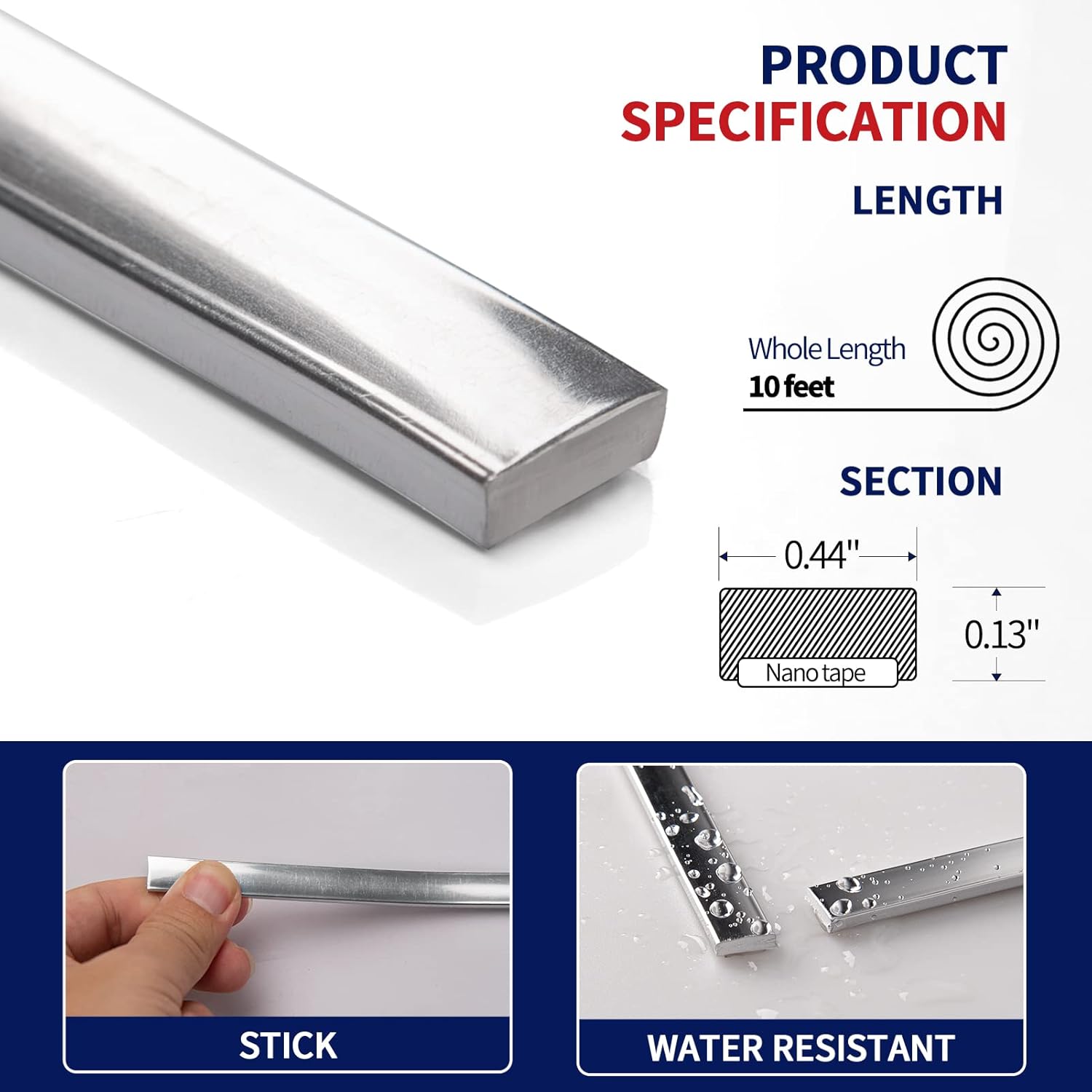 10 Ft Stainless Steel Peel and Stick Trim for Backsplash Tile Edge - Self-Adhesive Flexible Corner Decor Panels by Art3d Wall