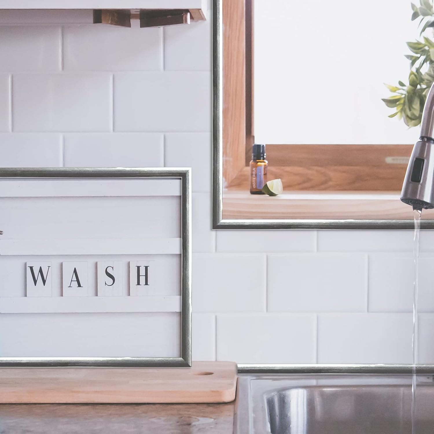 10 Ft Stainless Steel Peel and Stick Trim for Backsplash Tile Edge - Self-Adhesive Flexible Corner Decor Panels by Art3d Wall