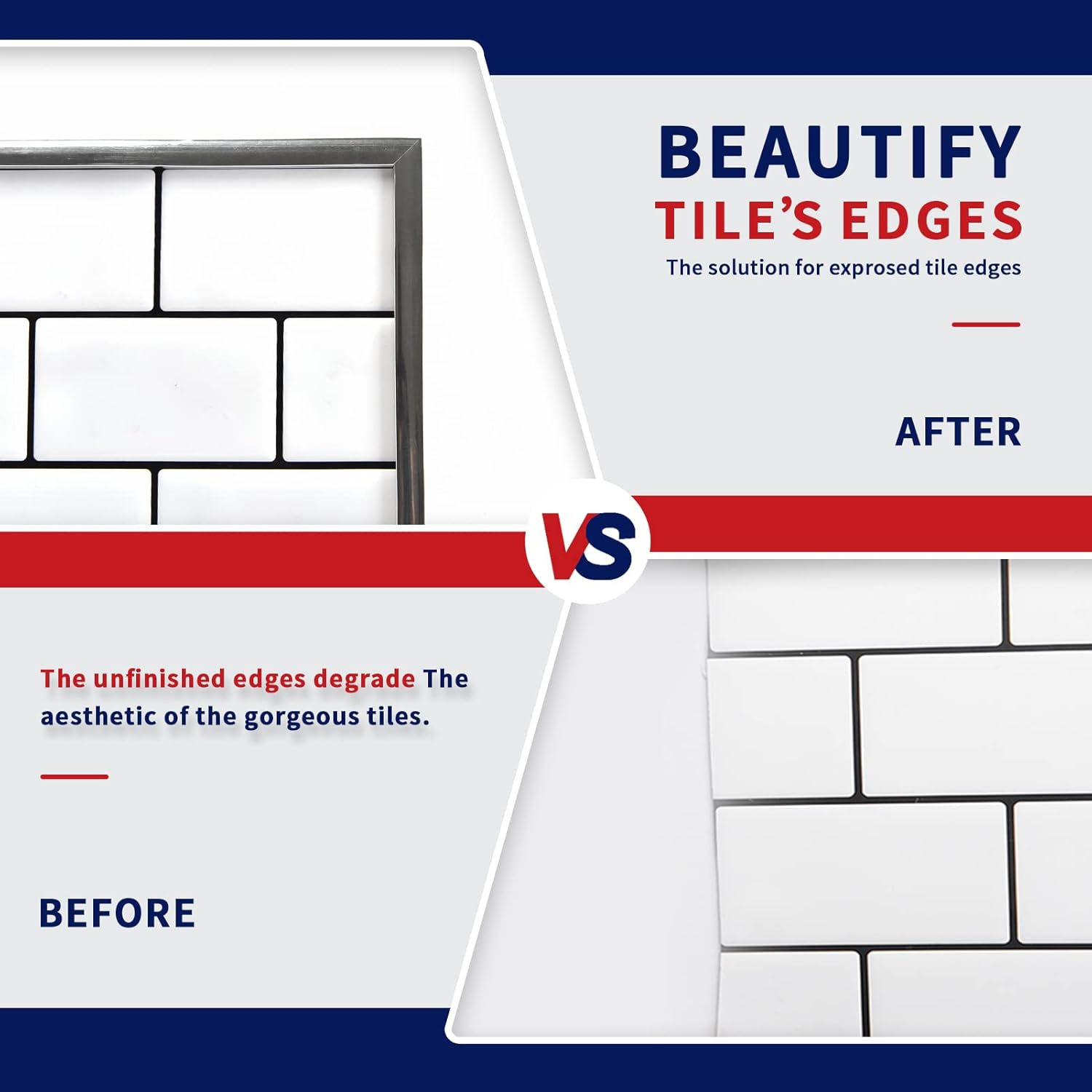 10 Ft Stainless Steel Peel and Stick Trim for Backsplash Tile Edge - Self-Adhesive Flexible Corner Decor Panels by Art3d Wall