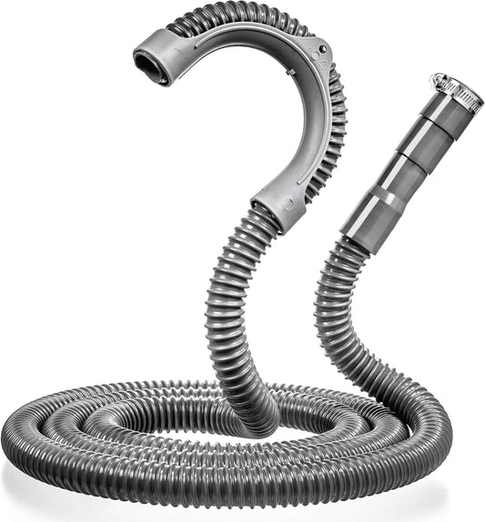 10 Ft Universal Flexible Corrugated Washing Machine Drain Hose with Clamp - Easy Installation Replacement Drain Hose for Washers