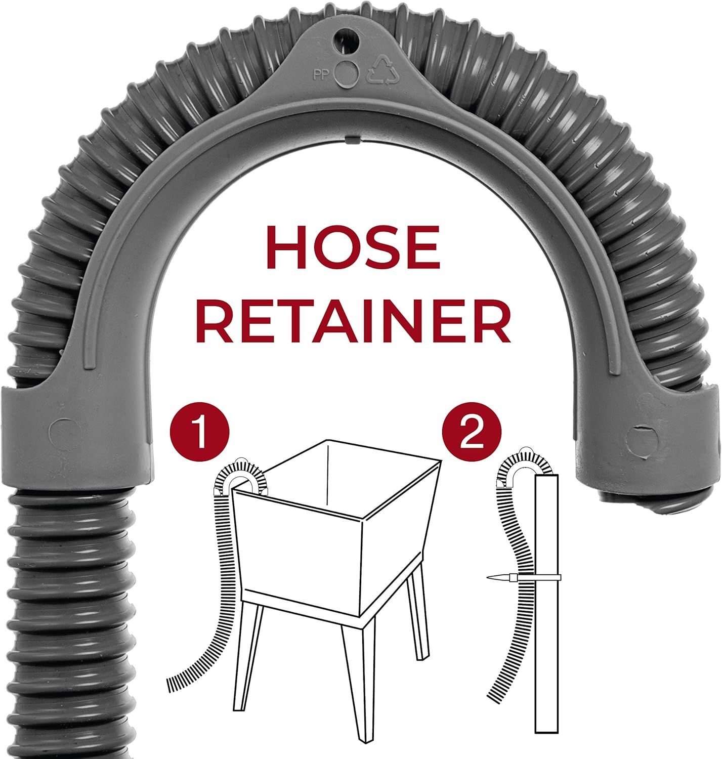 10 Ft Universal Flexible Corrugated Washing Machine Drain Hose with Clamp - Easy Installation Replacement Drain Hose for Washers