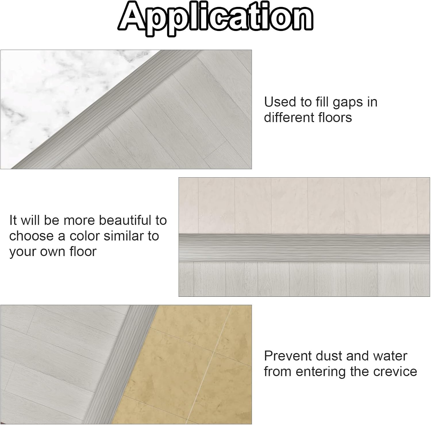10 Ft x 2" Greymond Floor Transition Strip - Vinyl Adhesive Laminate Flat Divider for Joining Floor Gaps, Carpet, Threshold Cover - Beige Grey Floor Tiles