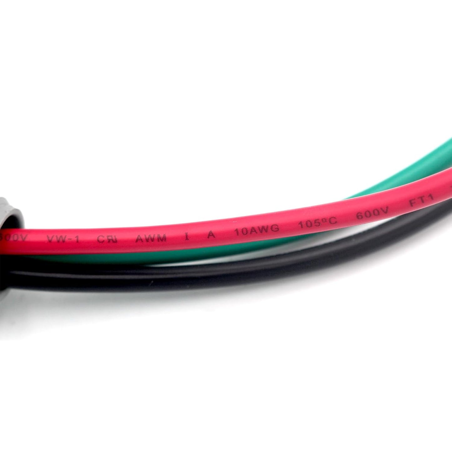 10 Gauge 3 Conductor Nonmetallic Flexible Conduit Wire Kit - 4FT Outdoor Electrical Whip Assembly for AC Disconnect Box