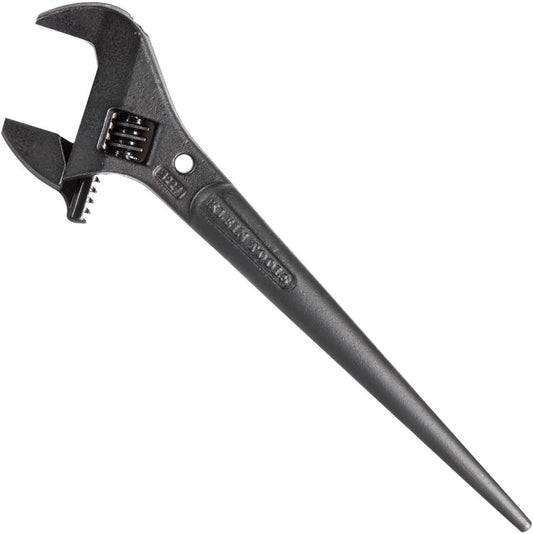 10-Inch Adjustable Spud Wrench by Klein Tools - Extra Wide with Tether Hole, Made in USA for 1-7/16-Inch Nuts and Bolts