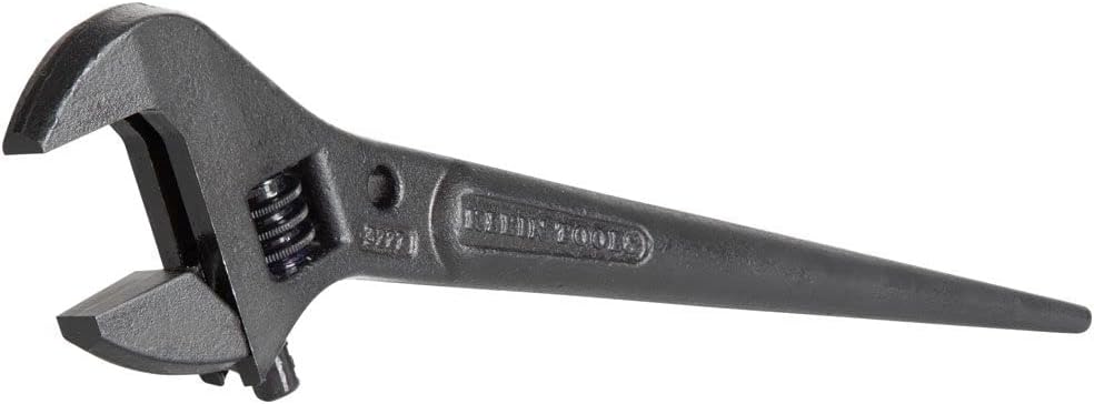 10-Inch Adjustable Spud Wrench by Klein Tools - Extra Wide with Tether Hole, Made in USA for 1-7/16-Inch Nuts and Bolts