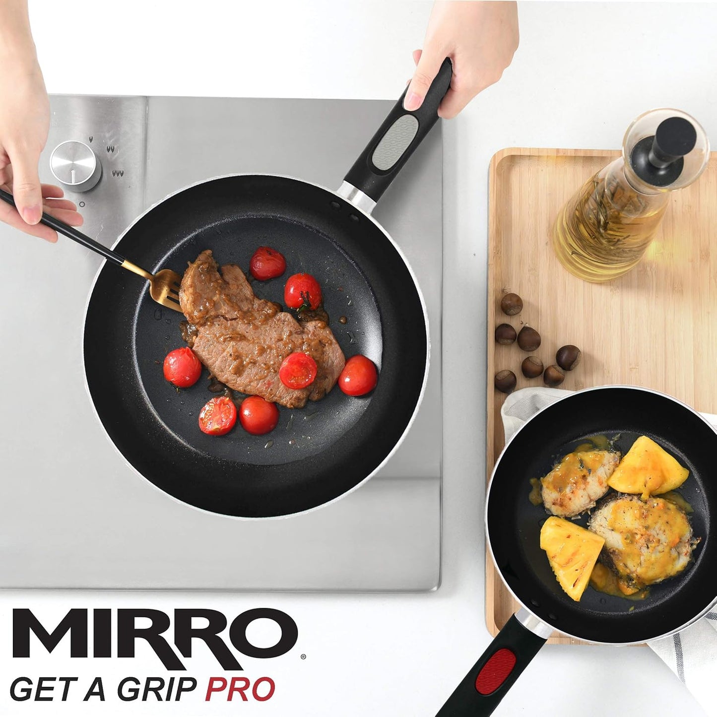 10-Inch Black Aluminum Nonstick Fry Pan with Get A Grip Handle by Mirro A79705