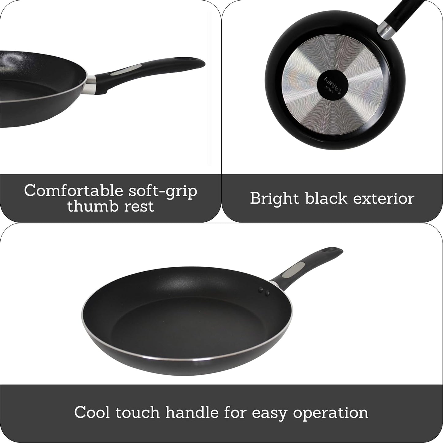 10-Inch Black Aluminum Nonstick Fry Pan with Get A Grip Handle by Mirro A79705