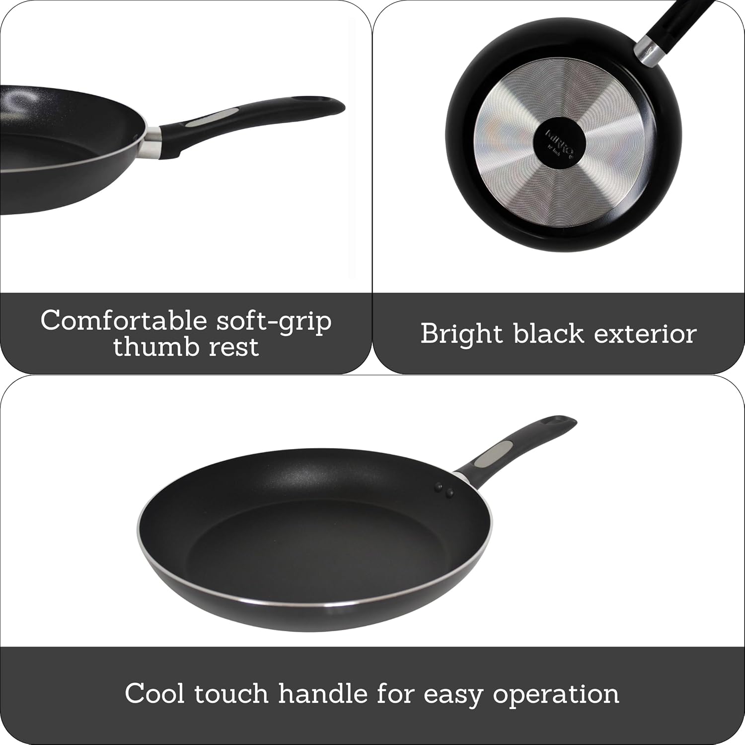 10-Inch Black Aluminum Nonstick Fry Pan with Get A Grip Handle by Mirro A79705