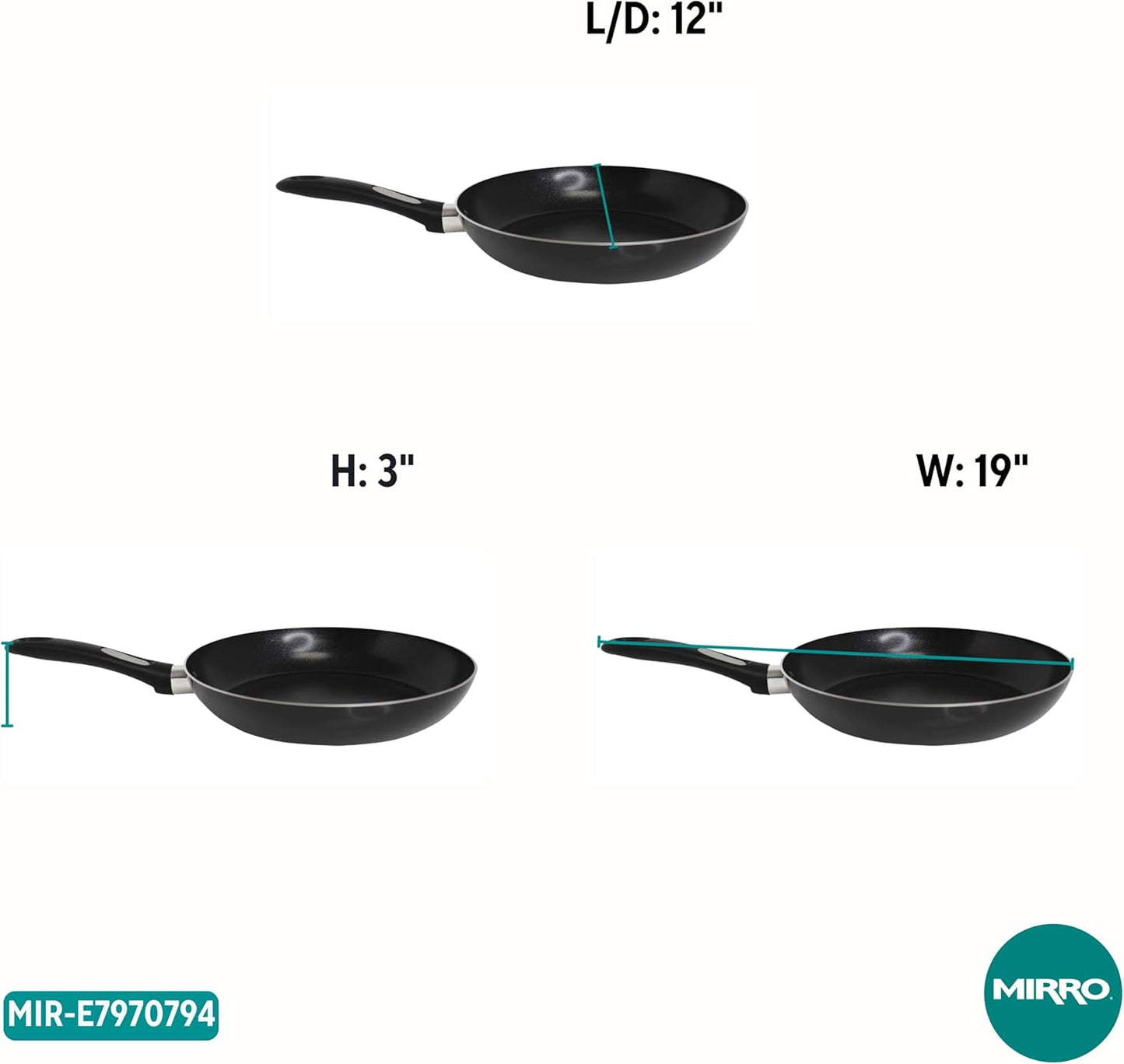 10-Inch Black Aluminum Nonstick Fry Pan with Get A Grip Handle by Mirro A79705
