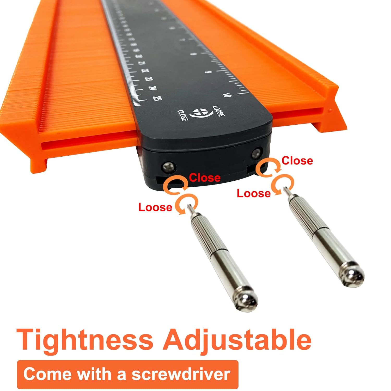 10 Inch Contour Gauge Profile Tool with Lock - Shape and Outline Duplicator for Woodworking, Flooring, Carpenter - Super Gauge Measuring Tool for Construction - Cool Gift Idea