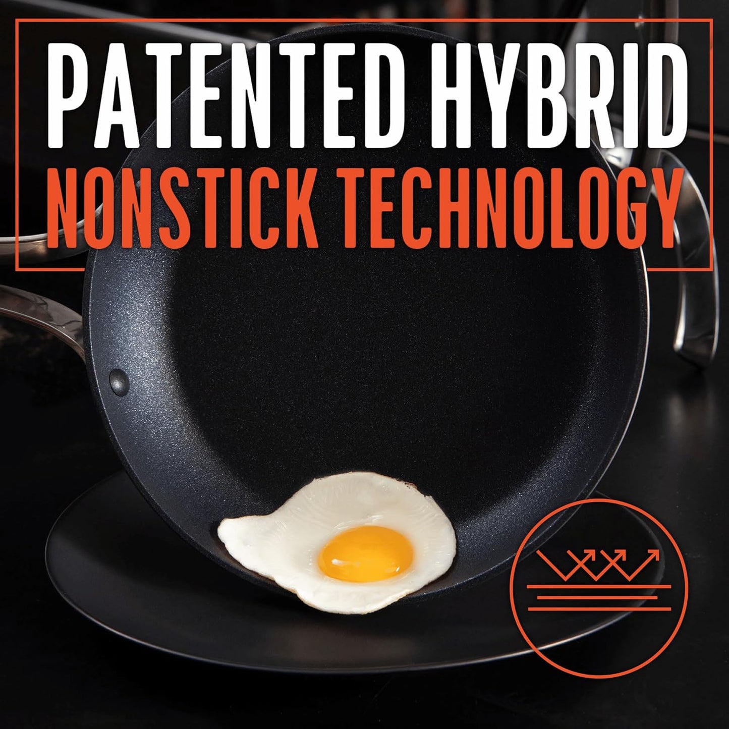 10 inch Emura Non Stick Frying Pan | Professional Aluminum Cookware with Nonstick Coating | Scratch Resistant Skillet for All Stovetops, Induction & Oven Safe