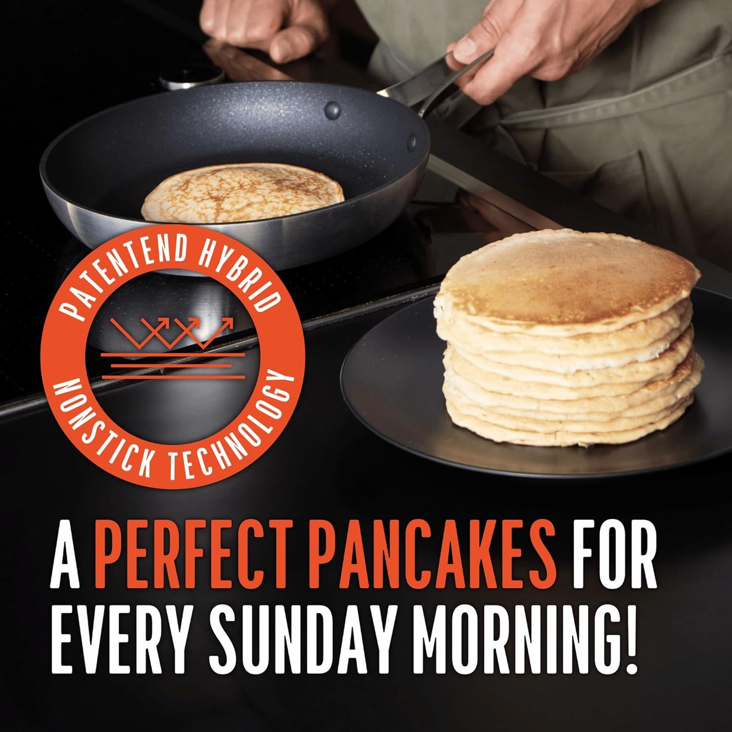 10 inch Emura Non Stick Frying Pan | Professional Aluminum Cookware with Nonstick Coating | Scratch Resistant Skillet for All Stovetops, Induction & Oven Safe