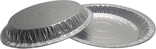 10 Inch Medium Depth Disposable Pie Pans - Sturdy Aluminum Pie Tins for Baking Pies & Desserts