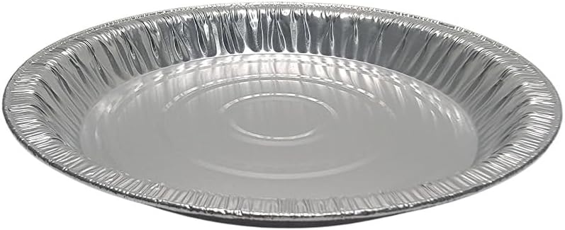 10 Inch Medium Depth Disposable Pie Pans - Sturdy Aluminum Pie Tins for Baking Pies & Desserts