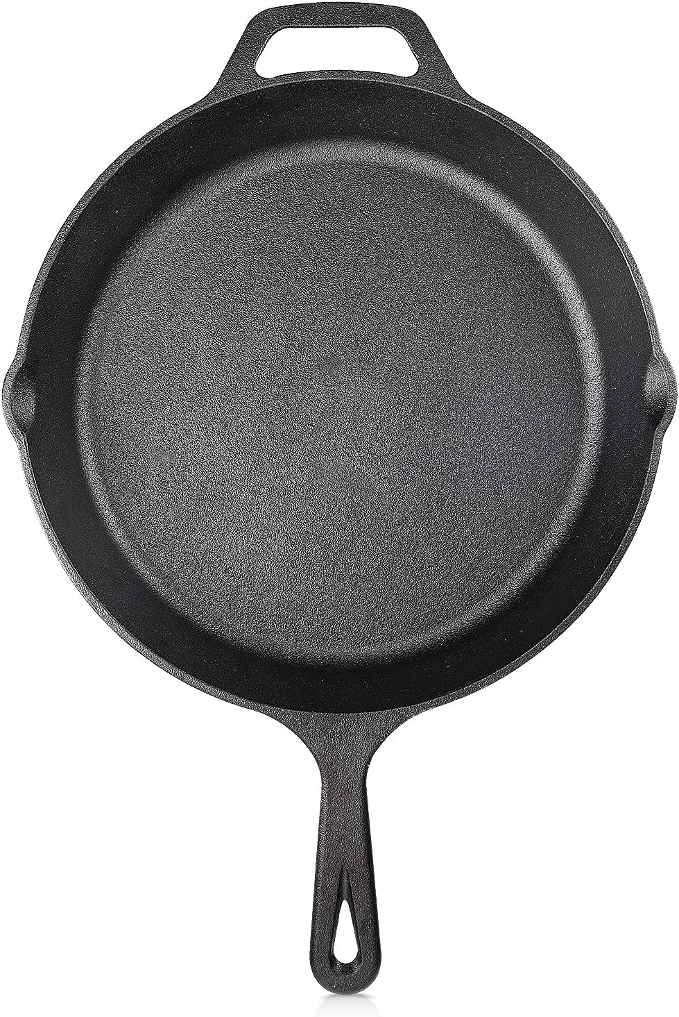 10 Inch Navaris Cast Iron Skillet - Pre-Seasoned Pan for Frying, Cooking, Oven, Stove Top, Camping - Durable Cookware