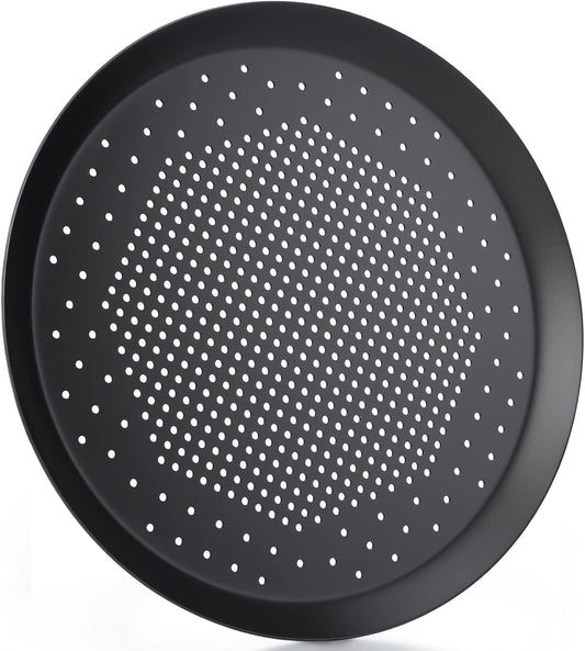 10 Inch Perforated Pizza Pan with Holes - Aluminum Alloy Round Vented Pizza Crisper Pan for Oven - Pizza Baking Tray for Home Kitchen
