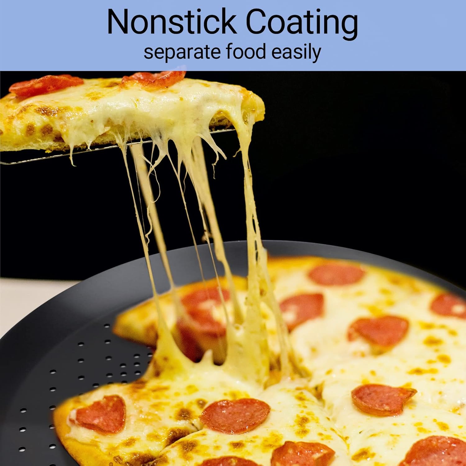 10 Inch Perforated Pizza Pan with Holes - Aluminum Alloy Round Vented Pizza Crisper Pan for Oven - Pizza Baking Tray for Home Kitchen