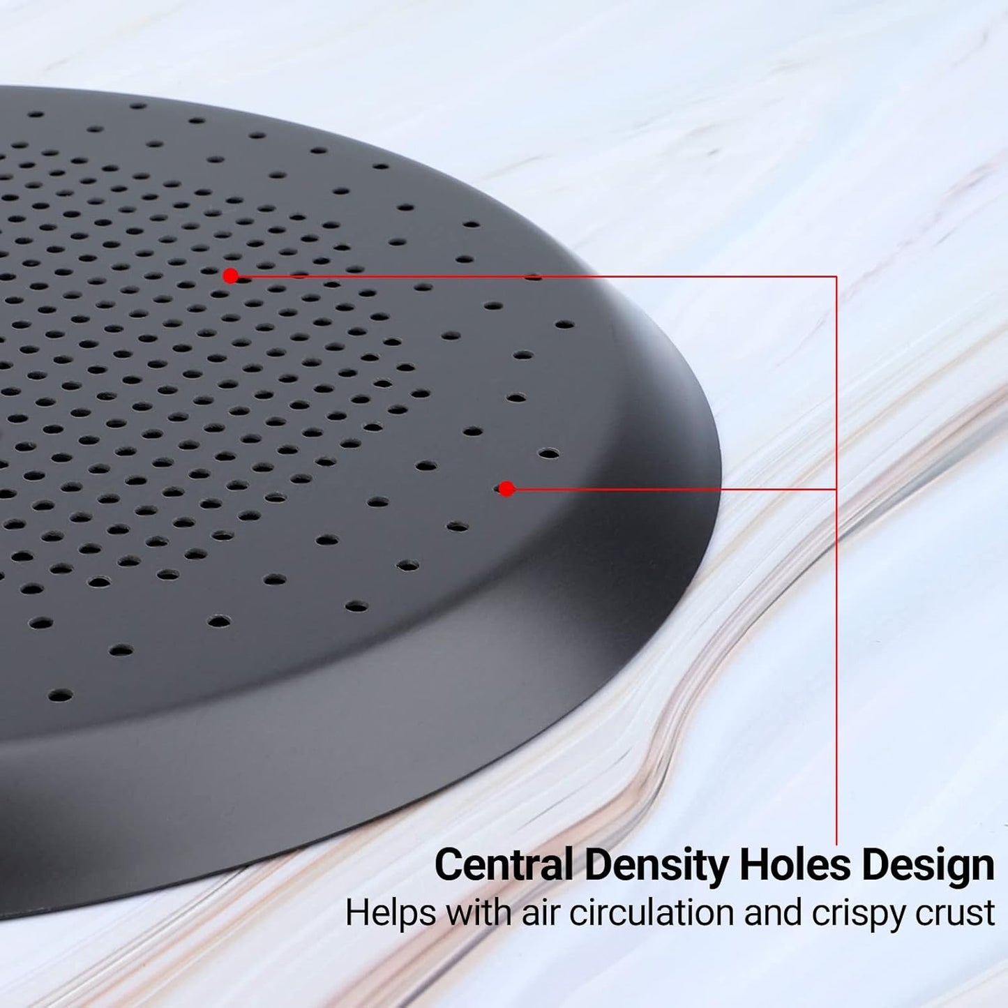 10 Inch Perforated Pizza Pan with Holes - Aluminum Alloy Round Vented Pizza Crisper Pan for Oven - Pizza Baking Tray for Home Kitchen