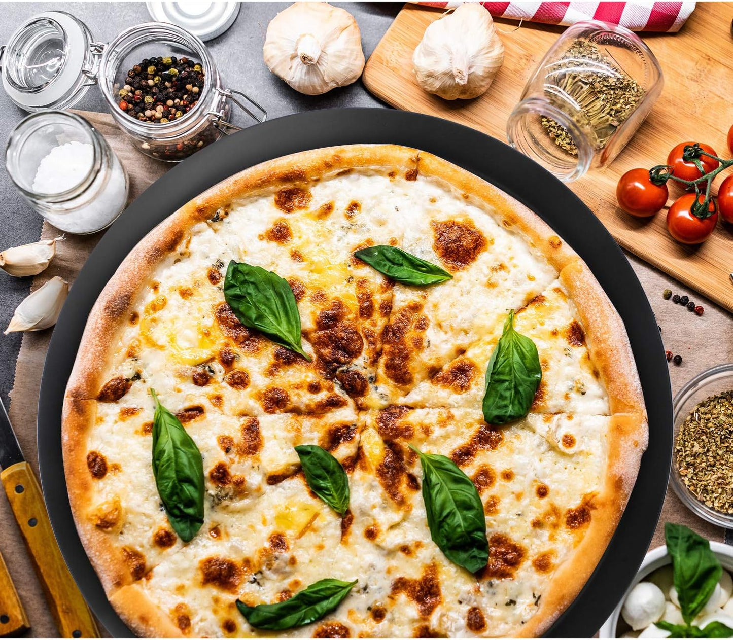 10 Inch Perforated Pizza Pan with Holes - Aluminum Alloy Round Vented Pizza Crisper Pan for Oven - Pizza Baking Tray for Home Kitchen