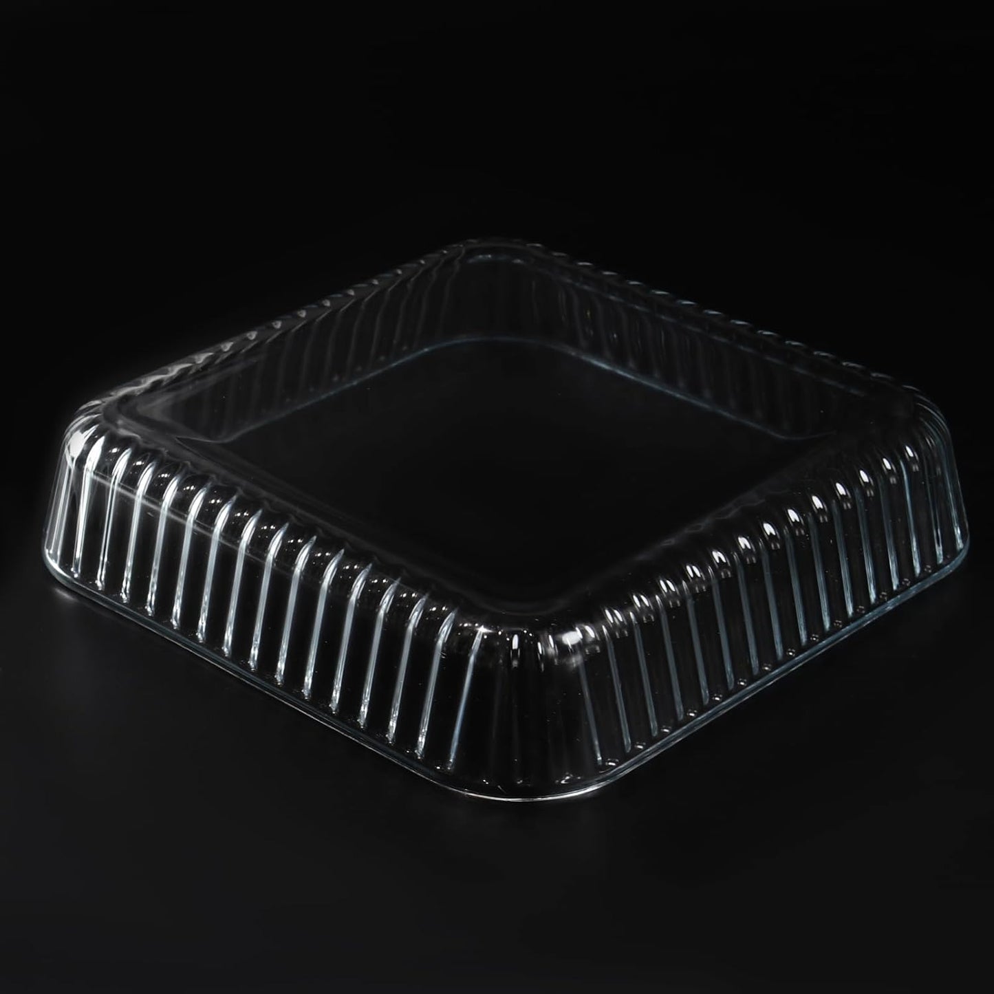10 Inch Square Glass Deep Pie Dish - 2.6L Capacity - Clear & Durable Oven Baking Pan