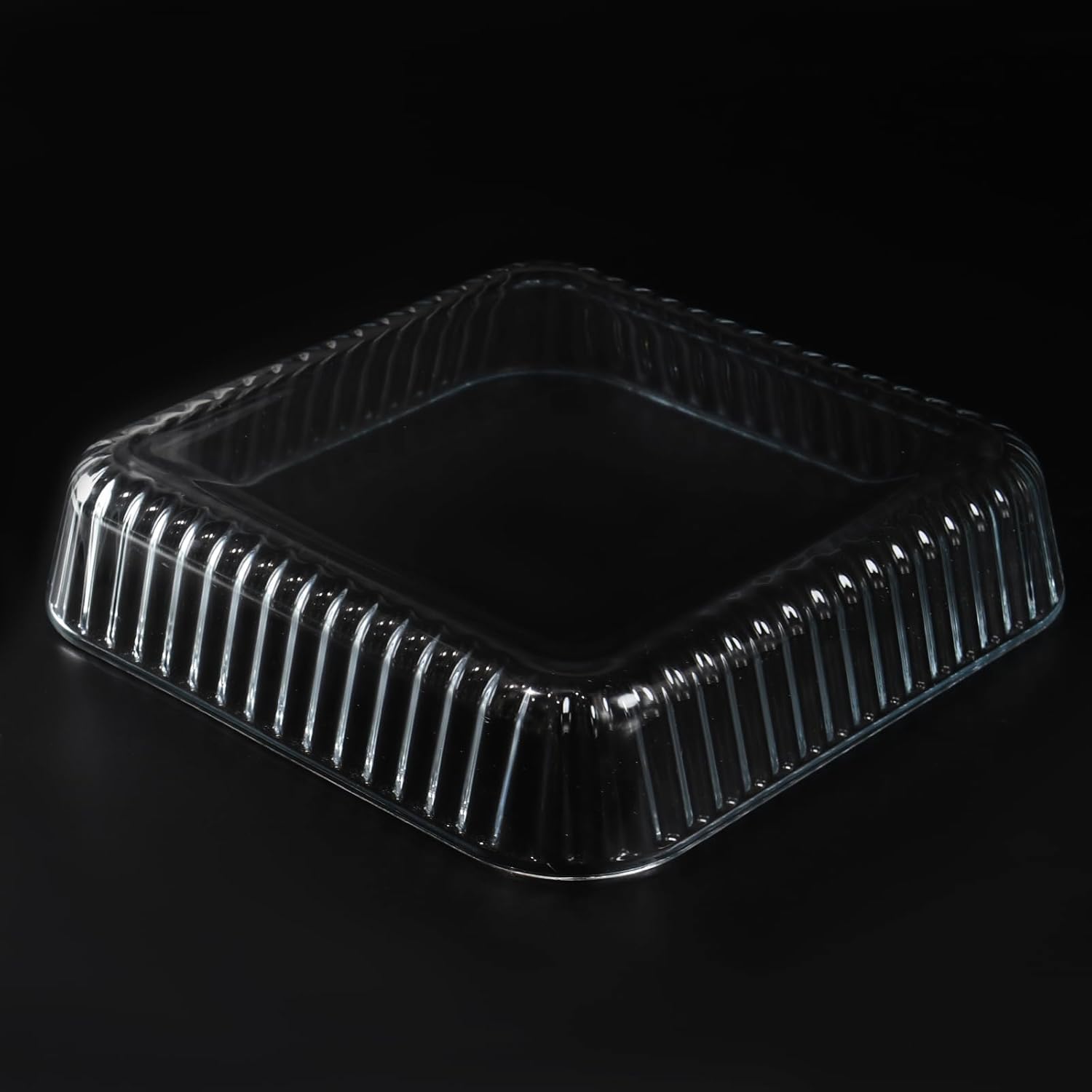 10 Inch Square Glass Deep Pie Dish - 2.6L Capacity - Clear & Durable Oven Baking Pan