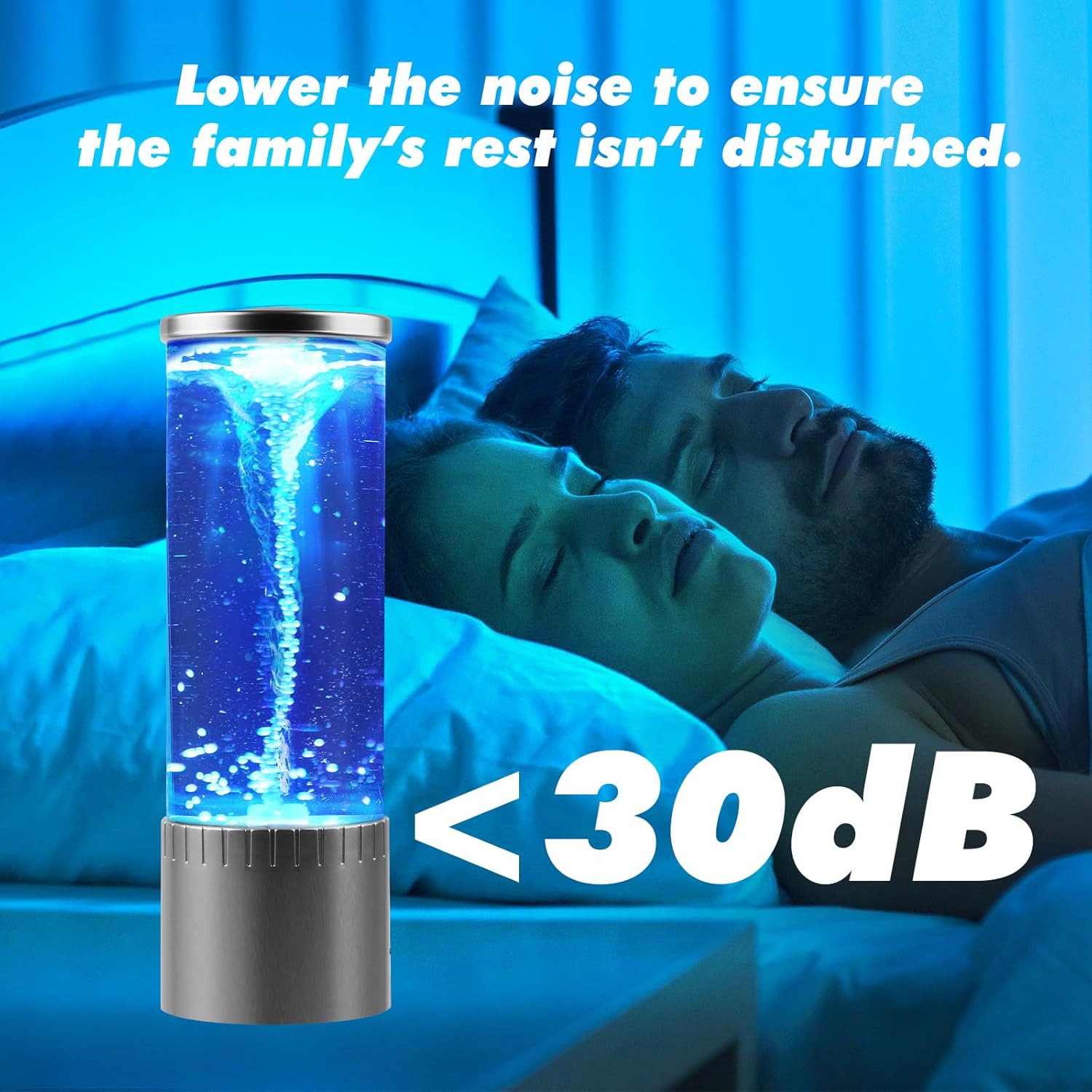 10" LED Color Changing Tornado Lamp - Nature-Inspired Night Light, USB Powered Gift for All Ages, Perfect for Holidays & Birthdays