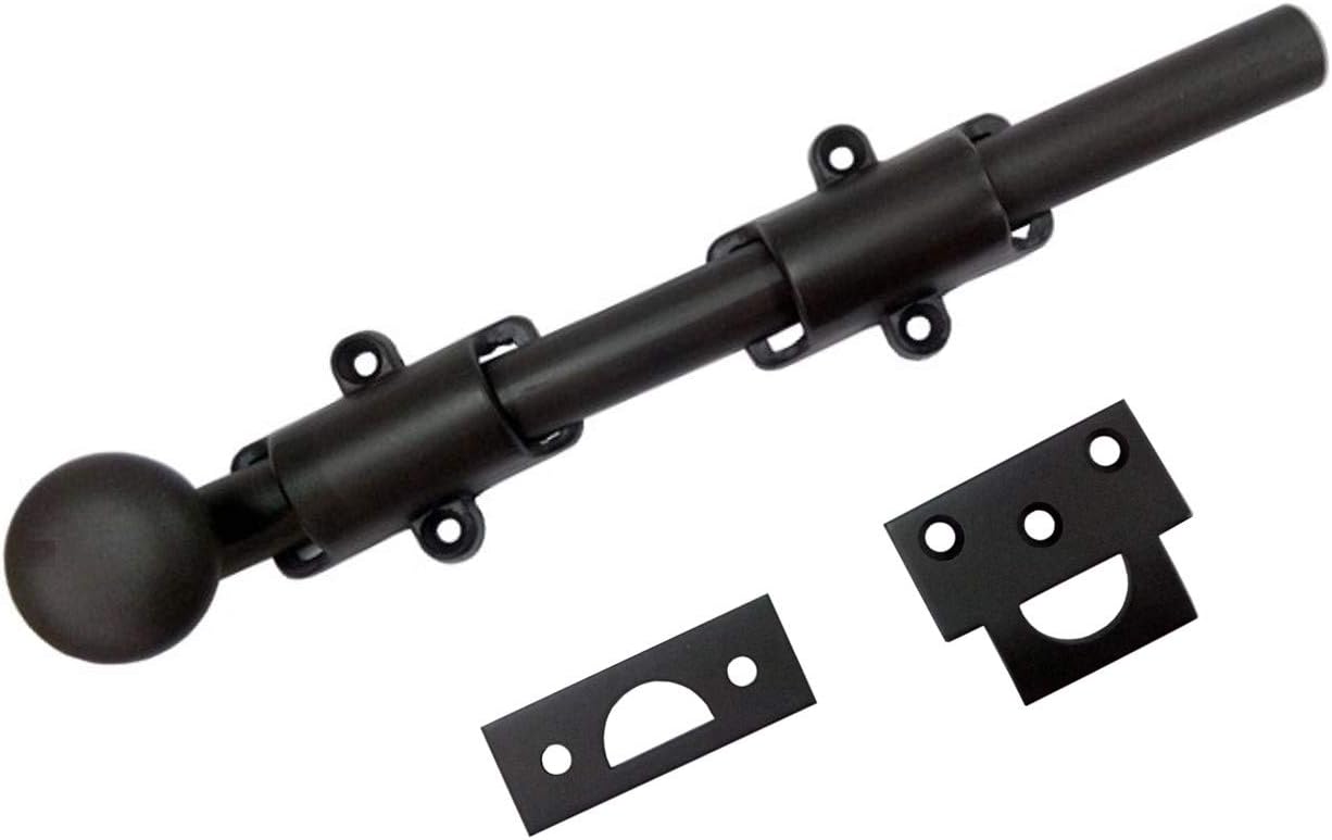 10" Oil Rubbed Bronze Solid Brass Dutch Door Bolt - 1 Pack (Made in Taiwan)