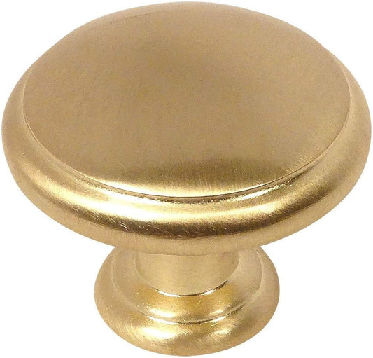 10 Pack - Cosmas 5422BB Brushed Brass Mushroom Knob Cabinet Hardware