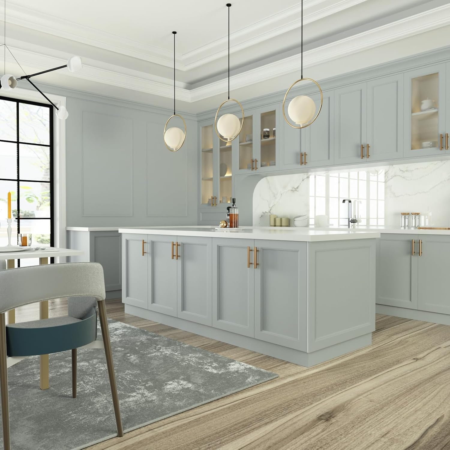 10 Pack 2-1/2 inch Champagne Bronze Cabinet Pulls - Gold Handles for Kitchen, Bathroom, Bedroom - Brushed Furniture Handles