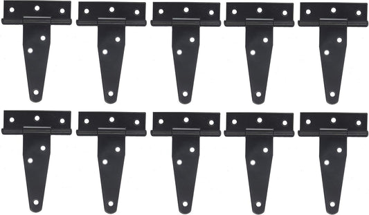 10-Pack 3-inch Galvanized T-Shaped Triangular Hinge with Slotted Bearings for Doors