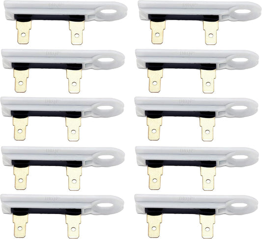10 Pack 3392519 Dryer Thermal Fuse - Compatible with Whirlpool Kenmore 3388651 WP3392519VP 694511 - By DR Quality Parts™