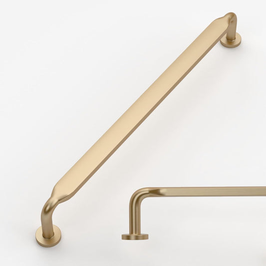 10 Pack Amerdeco Champagne Bronze Cabinet Pulls - 12.5 Inch Hole Centers - Solid Zinc Alloy Kitchen Handles - ZH0051