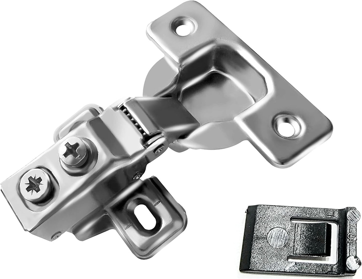 10 Pack Berta 86 Degree Angle Restriction Hinge Clips for European Soft Close Frameless Cabinet Hinges - Kitchen Cabinet Door Restraints