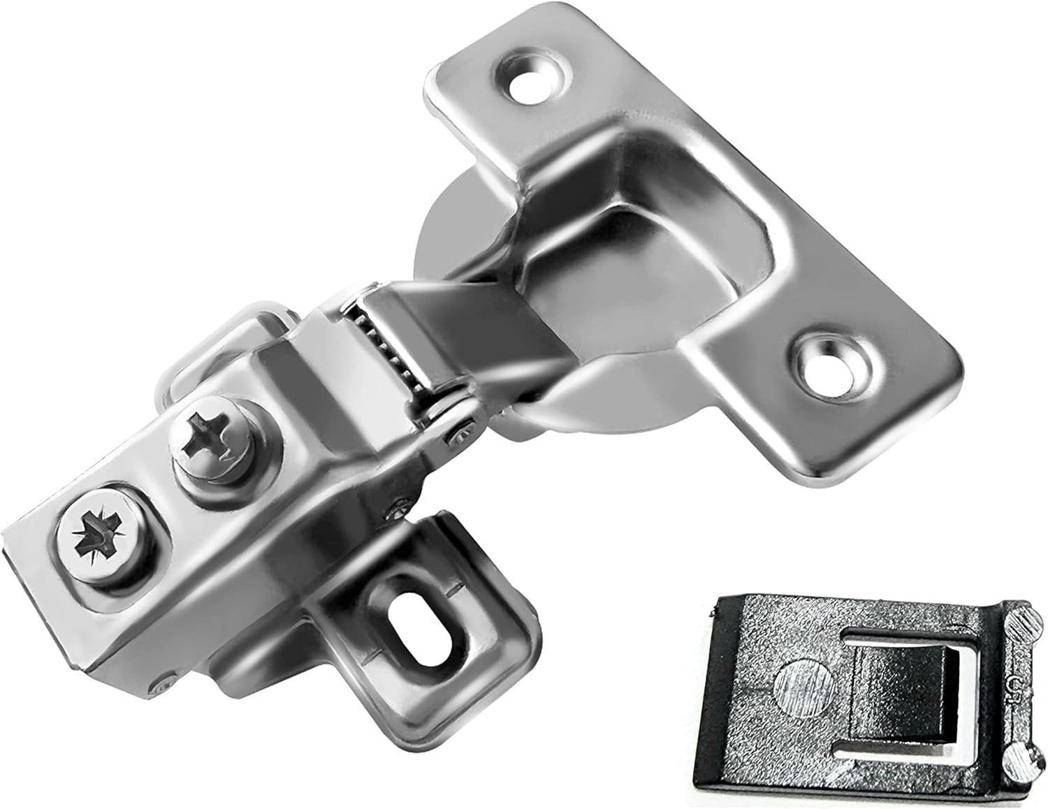 10 Pack Berta 86 Degree Angle Restriction Hinge Clips for European Soft Close Frameless Cabinet Hinges - Kitchen Cabinet Door Restraints