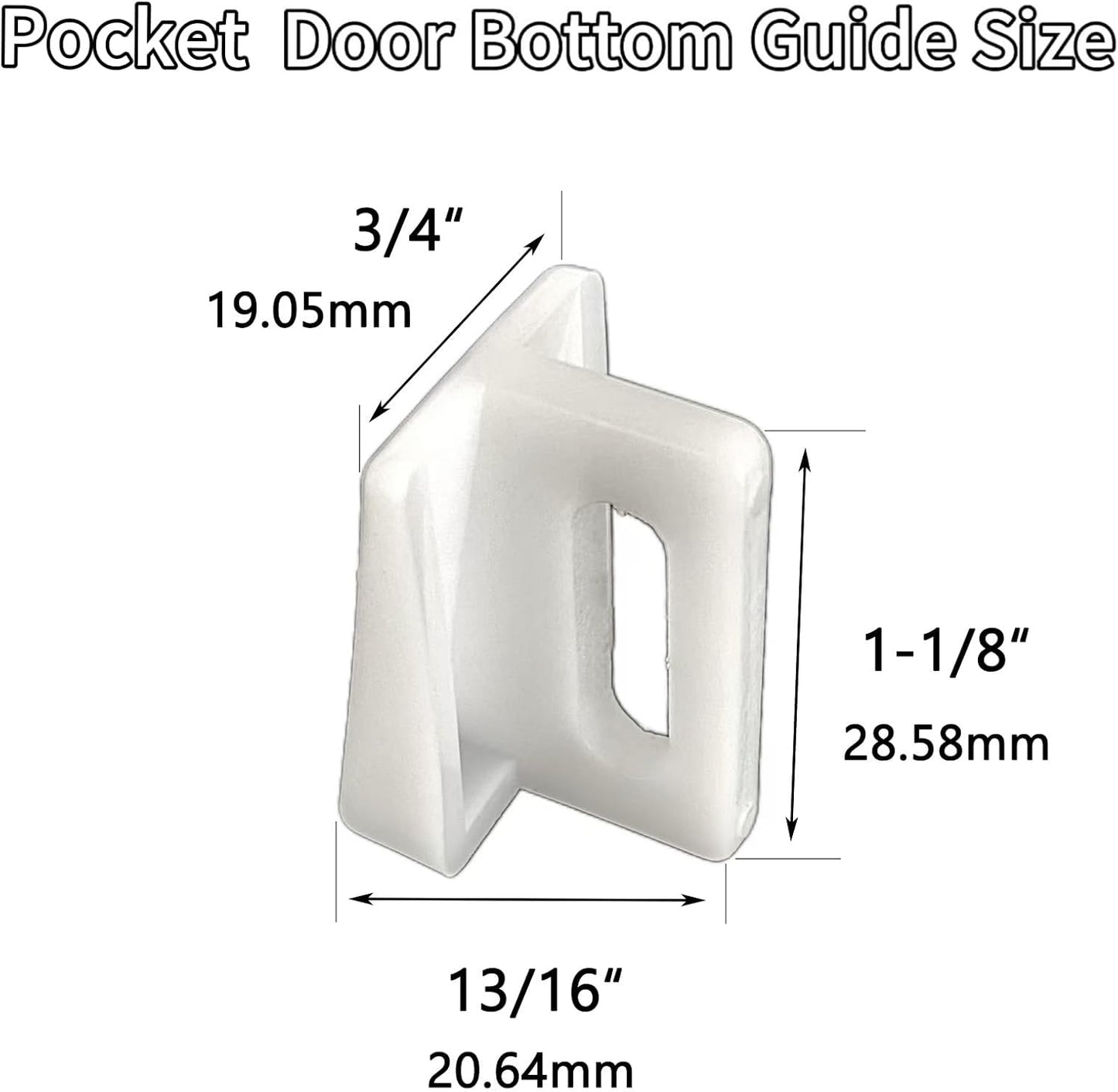 10 Pack CAMGJORT N 6950 Pocket Door Guide - Bottom Guide 1.125 Inch, Jamb Mounted