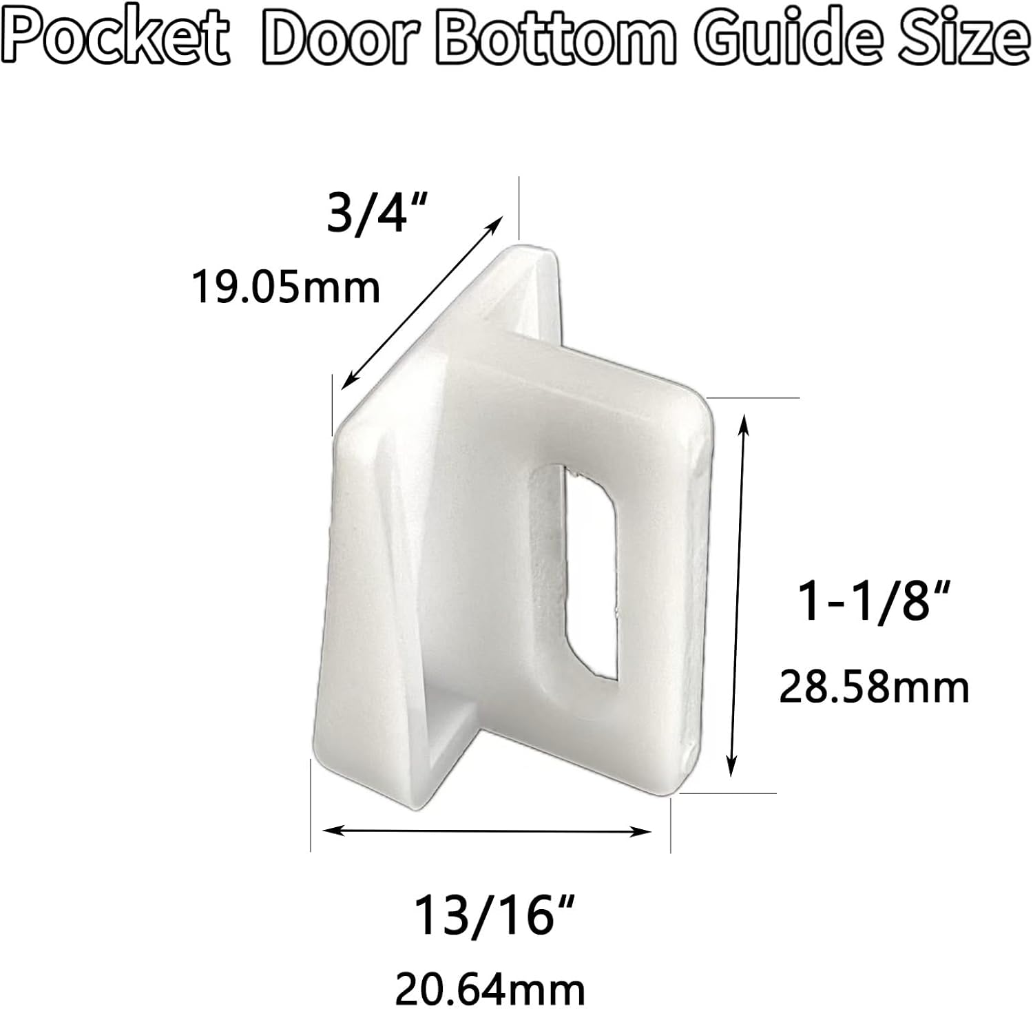 10 Pack CAMGJORT N 6950 Pocket Door Guide - Bottom Guide 1.125 Inch, Jamb Mounted