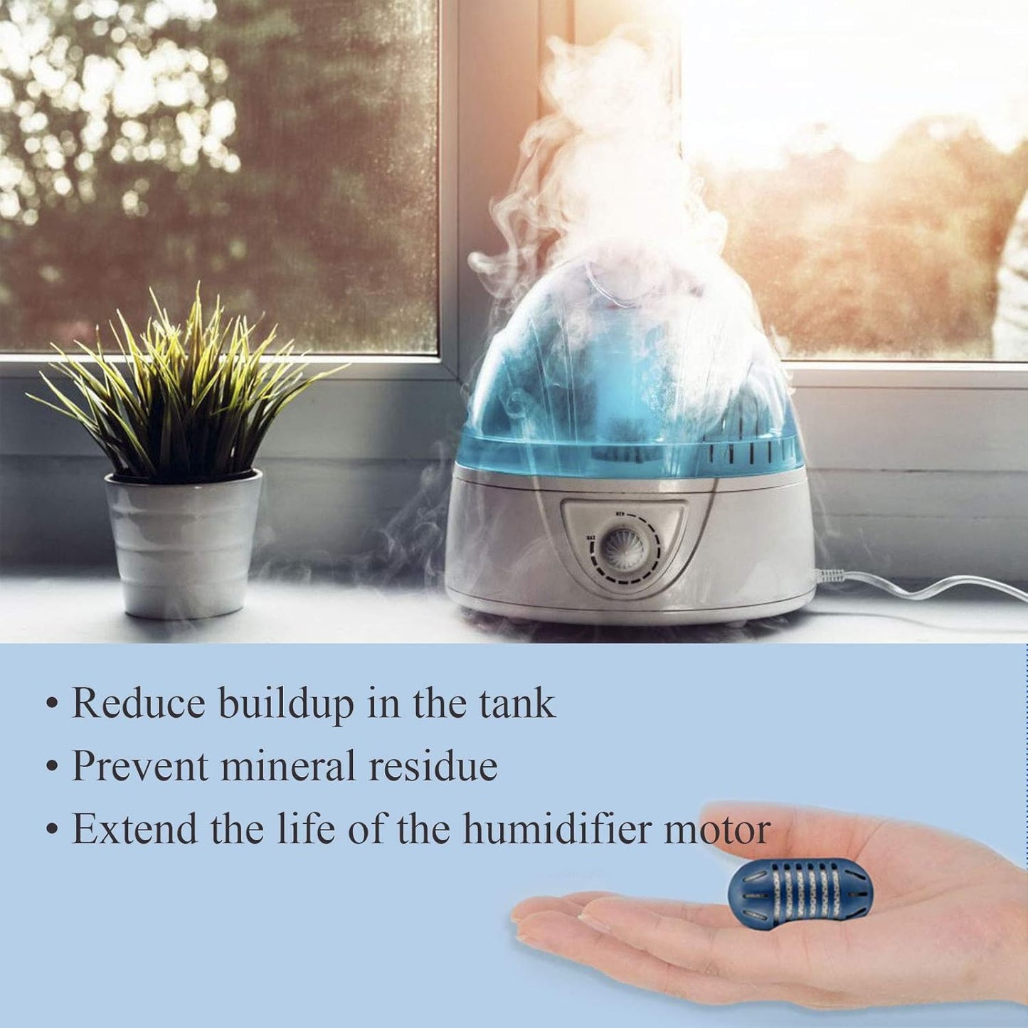10-Pack Demineralization Cartridge Filter for HoMedics Ultrasonic Humidifiers - Prevents Hard Water Build-Up, Replacement Calcium Filter