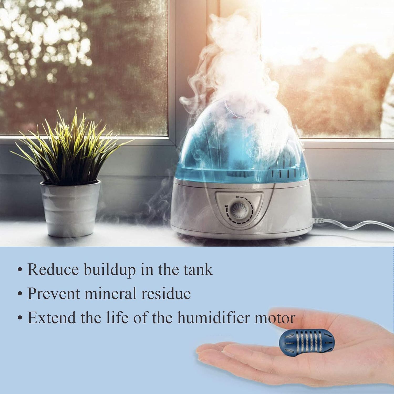 10-Pack Demineralization Cartridge Filter for HoMedics Ultrasonic Humidifiers - Prevents Hard Water Build-Up, Replacement Calcium Filter