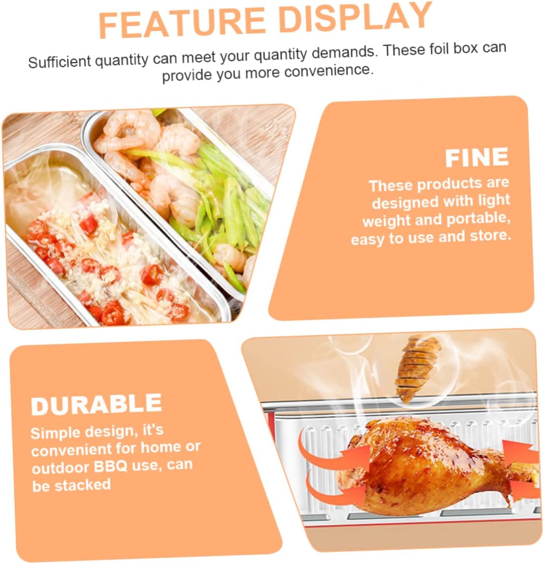 10-Pack Garneck Aluminum Foil Baking Bowls, Lasagna Pans, Mini Loaf Pans, Quiche Pan, Square Pans, Catering Trays - Red