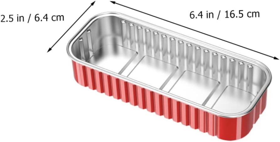 10-Pack Garneck Aluminum Foil Baking Bowls, Lasagna Pans, Mini Loaf Pans, Quiche Pan, Square Pans, Catering Trays - Red